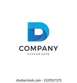 Letter D Logo Template Vector. D monogram logo vector. D symbol vector