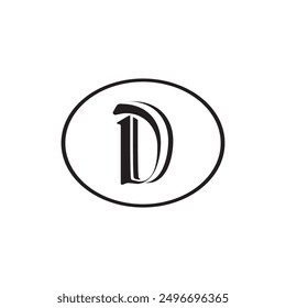 letter d logo that is unique and simple
