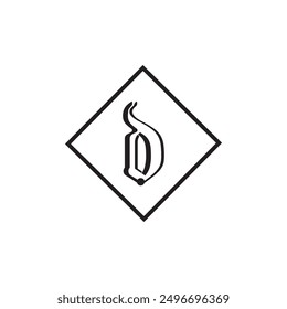 letter d logo that is unique and simple