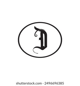 letter d logo that is unique and simple