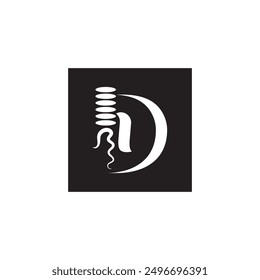 letter d logo that is unique and simple
