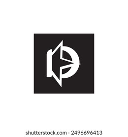 letter d logo that is unique and simple