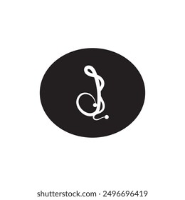 Logotipo de la letra D que es único y simple