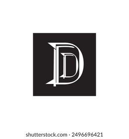 Logotipo de la letra D que es único y simple