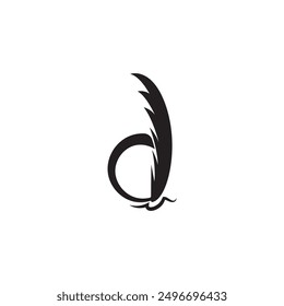letter d logo that is unique and simple