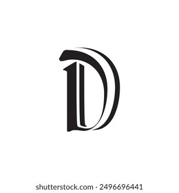 letter d logo that is unique and simple