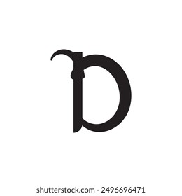 letter d logo that is unique and simple