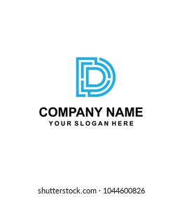 letter D logo vector