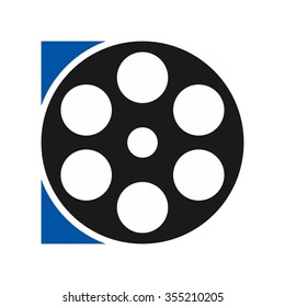 letter D logo vector.