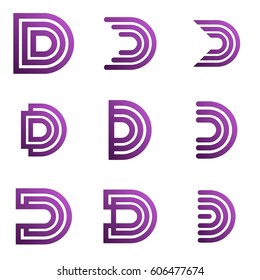 letter d  logo vector