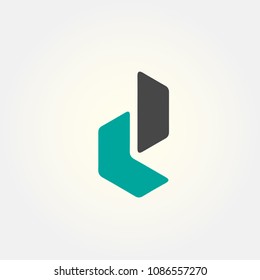 letter D logo vector, alphabet logo template