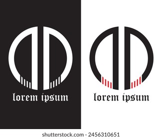 Letter D and D logo vector illustration. Creative logo for business, luxury, alphabet A-Z, premium logo. Can use for logo, infographic, banner, poster, web design. Isolated for graphic design.
