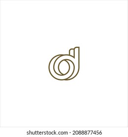 letter d logo vector line template