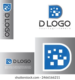 Letra D Logo Vector Plantilla Abstractas Monograma