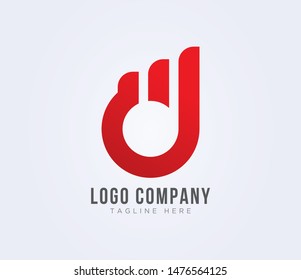 Letter D logo. Wings design element vector illustration. Corporate branding identity. elegant logotype with wing / Letter D