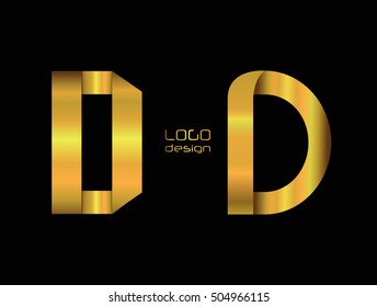 Letter D logo.Alphabet logo design.Vector illustration.
