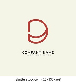 Letter D logotype Monoline style, simple and elegant D logo, Retro theme - Vector