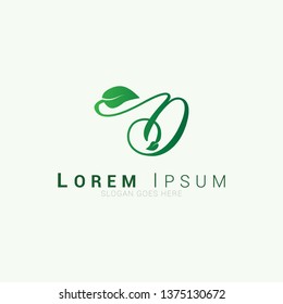 letter D luxury and leaf logo