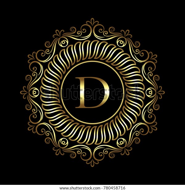 Letter D Luxury Ornament Logo Template Stock Vector (Royalty Free ...