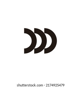 Letra D, símbolo geométrico M símbolo simple logotipo vector
