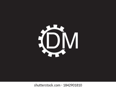 Letter D M Logo Design Vector Template. DM Letter Logo Design