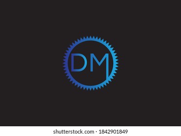 Letter D M Logo Design Vektorvorlage. Logo-Design für DM-Buchstaben