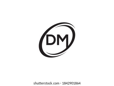 Letter D M Logo Design Vektorvorlage. Logo-Design für DM-Buchstaben