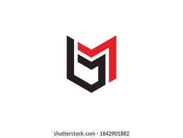 Letter D M Logo Design Vector Template. DM Letter Logo Design