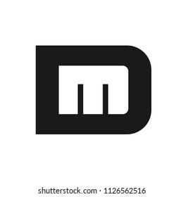 letter D and M vector logo.
