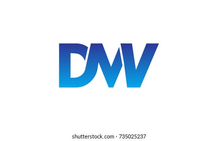 Letter D M W V Modern Logo 
