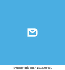 letter d and mail logo design