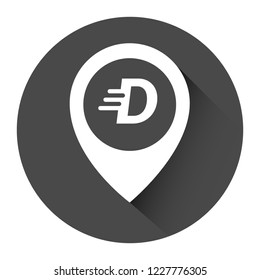 letter D and map pin. logo concept. Designed for your web site design, logo, app, UI