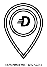 letter D and map pin. logo concept. Designed for your web site design, logo, app, UI