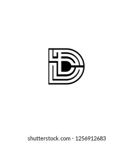 Letter D Maze Labyrinth Creative Abstract Business Logo