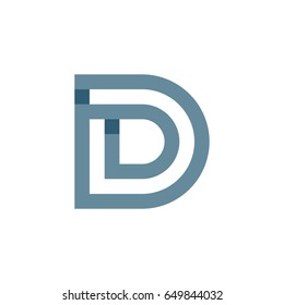 letter d maze logo