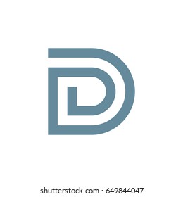 letter d maze logo