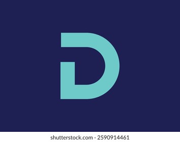 Letter D minimal logo icon design