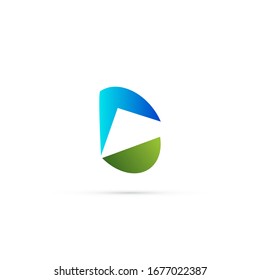 "letter D". Minimalist, simple, digital and modern logo design.