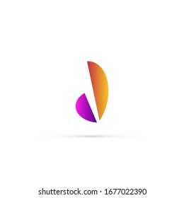 "letter D". Minimalist, simple, digital and modern logo design.