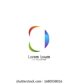 "letra D". Diseño minimalista, sencillo, digital y moderno de logotipos.