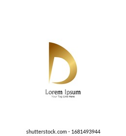 "letter D". Minimalist, simple, digital and modern logo design.