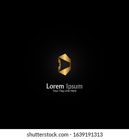 "letter D". Minimalist, simple,digital and modern logo design.