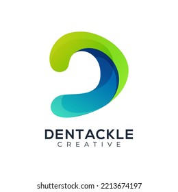 Letter D modern colorful gradient logo