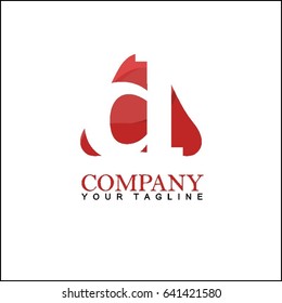 Letter D with Modern glossy and Triangle logo, Arrow and forward, Vector abstract  Digital, Technology, Media logotype