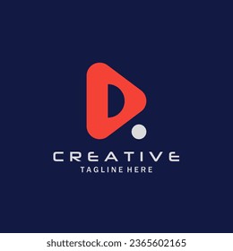 Elementos de la plantilla de diseño de logotipo moderno para letras D