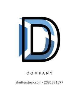 Letter D modern logo design, Abstract Letters Logo Monogram Vector Logo Design Template Element Usable for Business