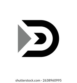 Letter D modern logo design vector
