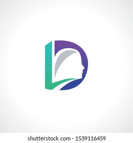 Letter D Modern Logo Suitable for SPA Salon Skin Care Company and Psychology Consultant