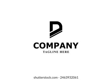 letter d modern minimal logo