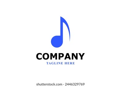 letter d and modern musical note logo